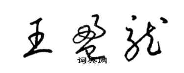 梁錦英王盈龍草書個性簽名怎么寫