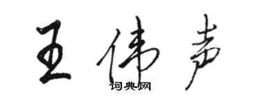 駱恆光王偉聲行書個性簽名怎么寫