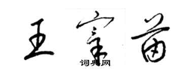 梁錦英王宰苗草書個性簽名怎么寫