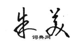 駱恆光朱美草書個性簽名怎么寫