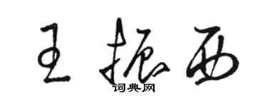 駱恆光王振西草書個性簽名怎么寫