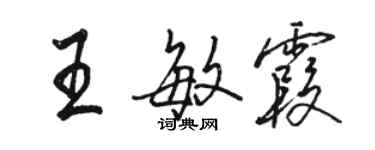 駱恆光王敏霞行書個性簽名怎么寫