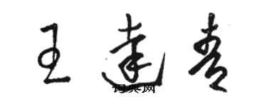 駱恆光王達青草書個性簽名怎么寫