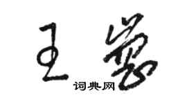 駱恆光王崗草書個性簽名怎么寫