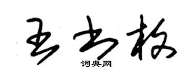 朱錫榮王書枚草書個性簽名怎么寫