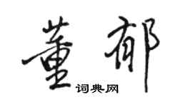 駱恆光董郁行書個性簽名怎么寫