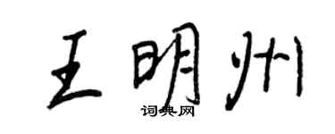 王正良王明州行書個性簽名怎么寫