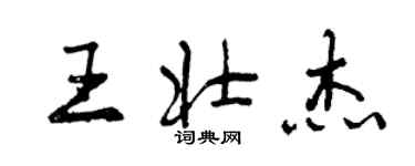 曾慶福王壯傑行書個性簽名怎么寫