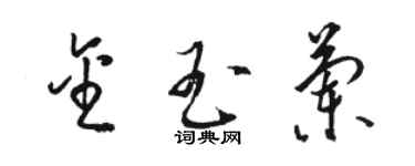 駱恆光金玉蘭草書個性簽名怎么寫