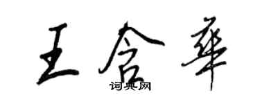 王正良王含華行書個性簽名怎么寫