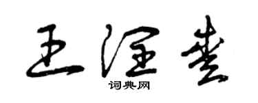 曾慶福王潤愛草書個性簽名怎么寫