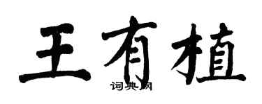 翁闓運王有植楷書個性簽名怎么寫