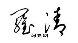 梁錦英羅清草書個性簽名怎么寫