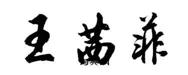 胡問遂王茜菲行書個性簽名怎么寫