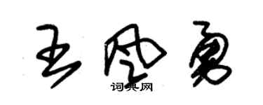 朱錫榮王風勇草書個性簽名怎么寫