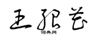 曾慶福王紹花草書個性簽名怎么寫
