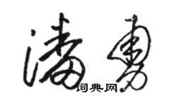 駱恆光潘勇草書個性簽名怎么寫
