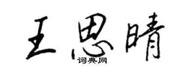 王正良王思晴行書個性簽名怎么寫
