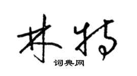 梁錦英林特草書個性簽名怎么寫