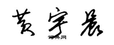 朱錫榮黃宇晨草書個性簽名怎么寫