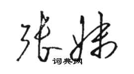 駱恆光張妹草書個性簽名怎么寫