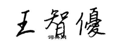 王正良王智優行書個性簽名怎么寫
