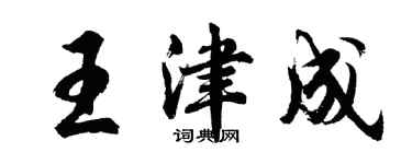 胡問遂王津成行書個性簽名怎么寫