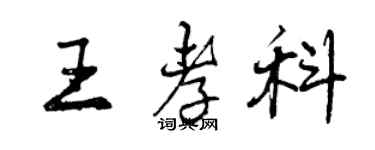 曾慶福王孝科行書個性簽名怎么寫