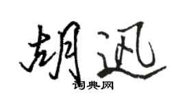 駱恆光胡迅行書個性簽名怎么寫