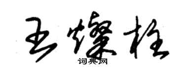 朱錫榮王燦柱草書個性簽名怎么寫