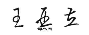 駱恆光王亞立草書個性簽名怎么寫