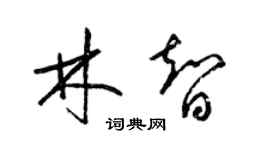 梁錦英林智草書個性簽名怎么寫