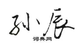 駱恆光孫辰行書個性簽名怎么寫