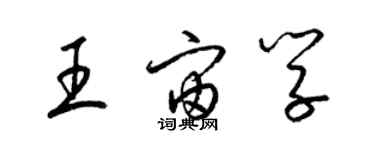 梁錦英王宙學草書個性簽名怎么寫