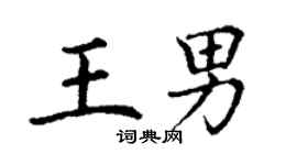 丁謙王男楷書個性簽名怎么寫