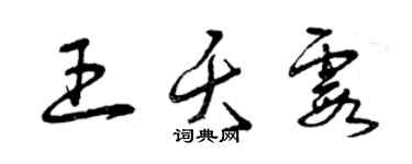 曾慶福王夭霞草書個性簽名怎么寫