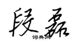 王正良段磊行書個性簽名怎么寫