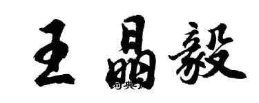 胡問遂王晶毅行書個性簽名怎么寫