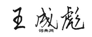 駱恆光王成彪行書個性簽名怎么寫