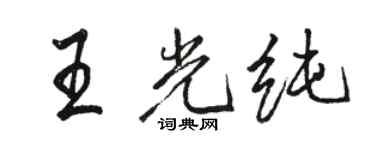 駱恆光王光純行書個性簽名怎么寫