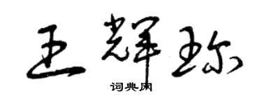 曾慶福王輝珍草書個性簽名怎么寫