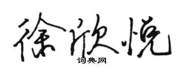 駱恆光徐欣悅行書個性簽名怎么寫