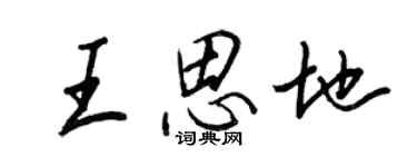 王正良王思地行書個性簽名怎么寫