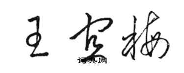 駱恆光王宜梅草書個性簽名怎么寫