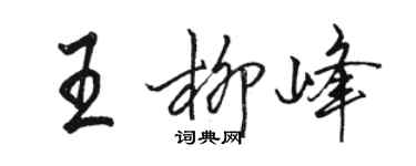 駱恆光王柳峰行書個性簽名怎么寫