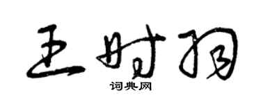 曾慶福王時羽草書個性簽名怎么寫