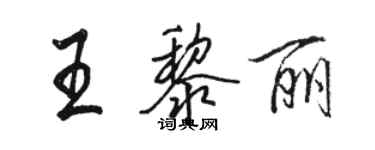 駱恆光王黎麗行書個性簽名怎么寫