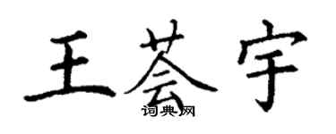 丁謙王薈宇楷書個性簽名怎么寫