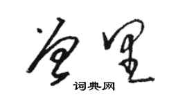 駱恆光曾里草書個性簽名怎么寫