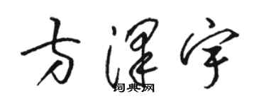 駱恆光方澤宇草書個性簽名怎么寫